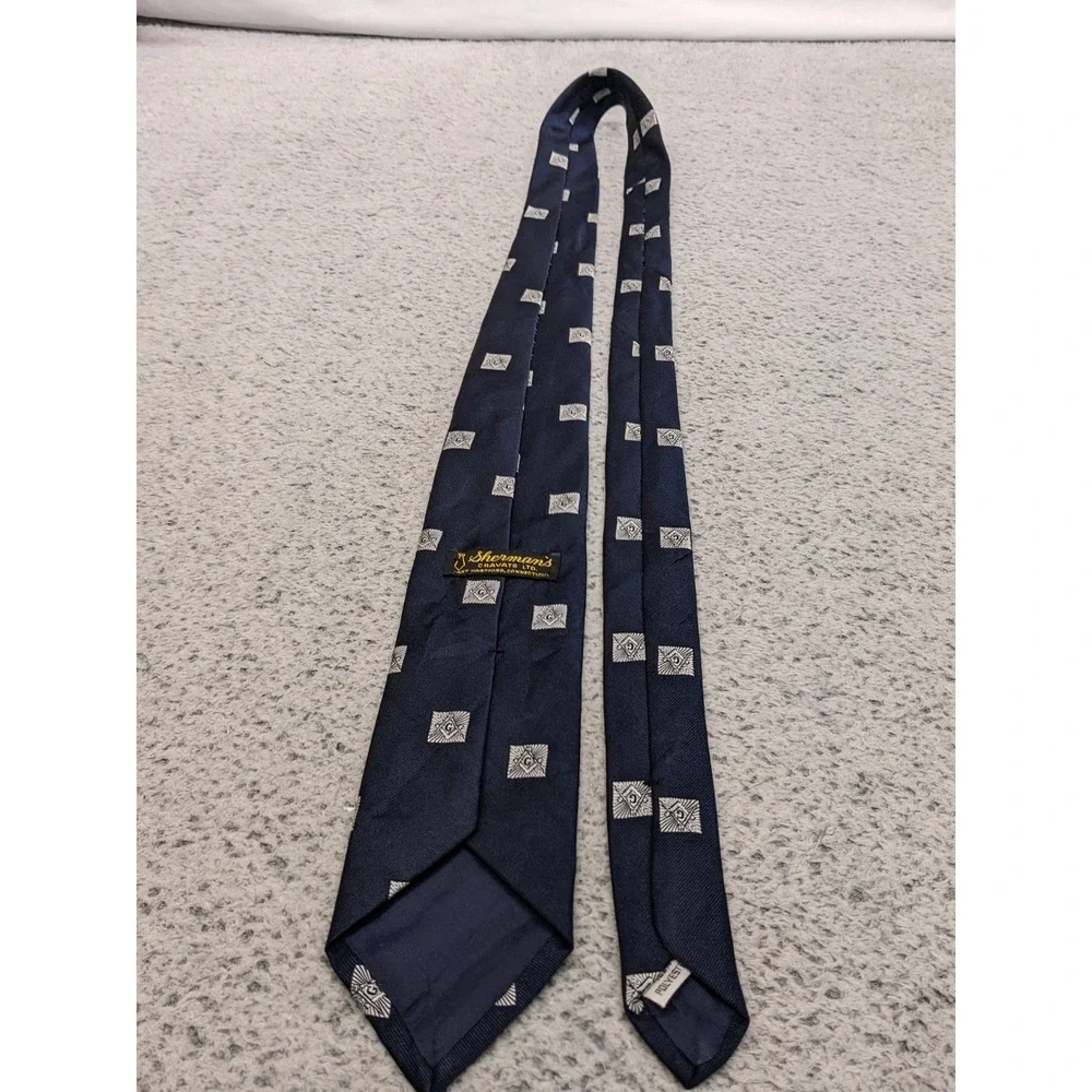 Vtg Free Masons Masonic Tie 3